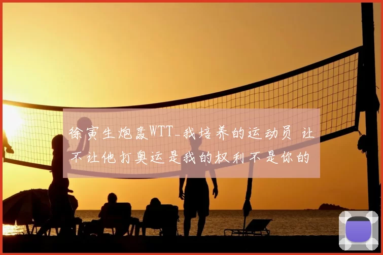 徐寅生炮轰WTT_我培养的运动员 让不让他打奥运是我的权利不是你的