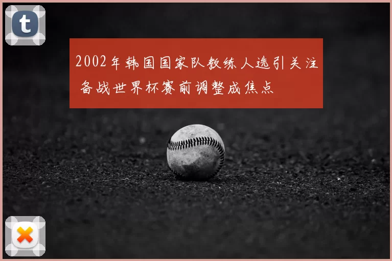 2002年韩国国家队教练人选引关注 备战世界杯赛前调整成焦点